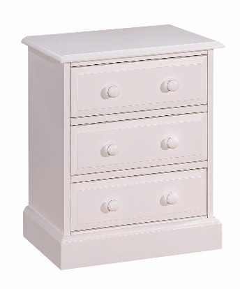 3 Drawer Double Knob Bedside - Click Image to Close